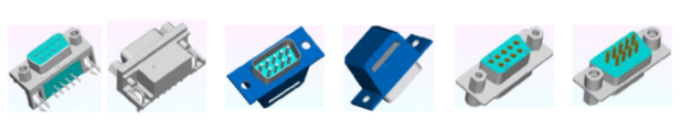 D-sub connectors, D-sub miniature connectors. VGA, parallel port and COM Serial port