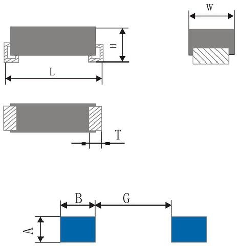 Shapes of Tantalum Capacitor and Bonding Pad
