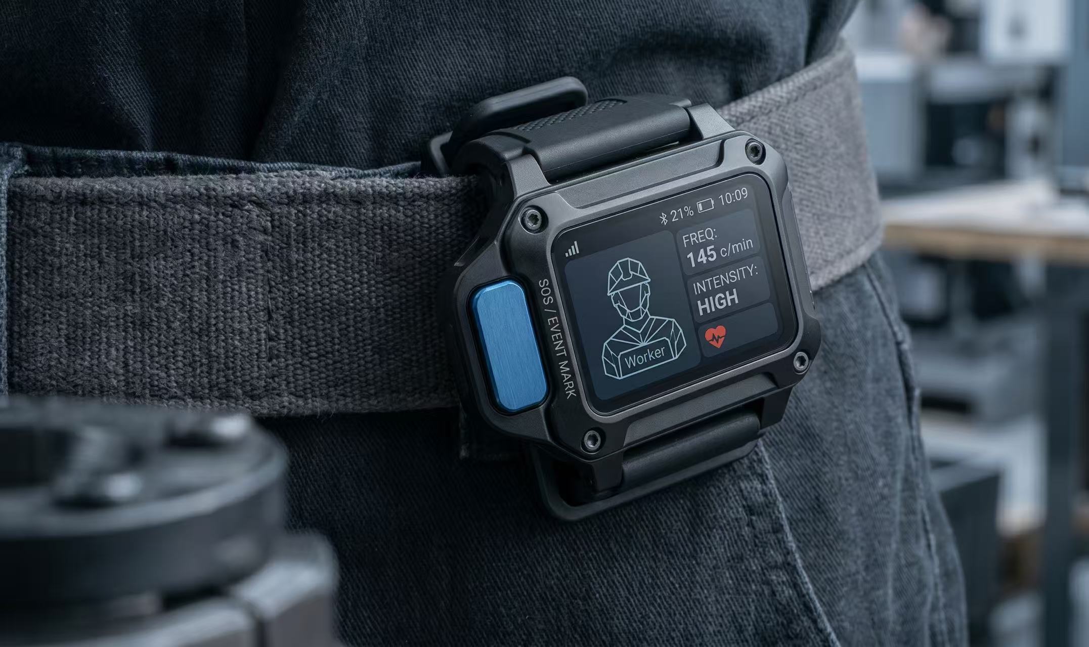 Industrial safety wearable device monitoring worker vitals